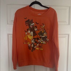 Disney Orange Halloween Character Sweatshirt